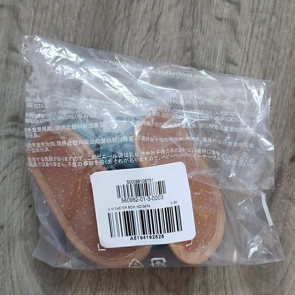 Old Navy New With Tag Size 0-3 Months Linen-Style Bow-Tie Sandals - Picture 8 of 10